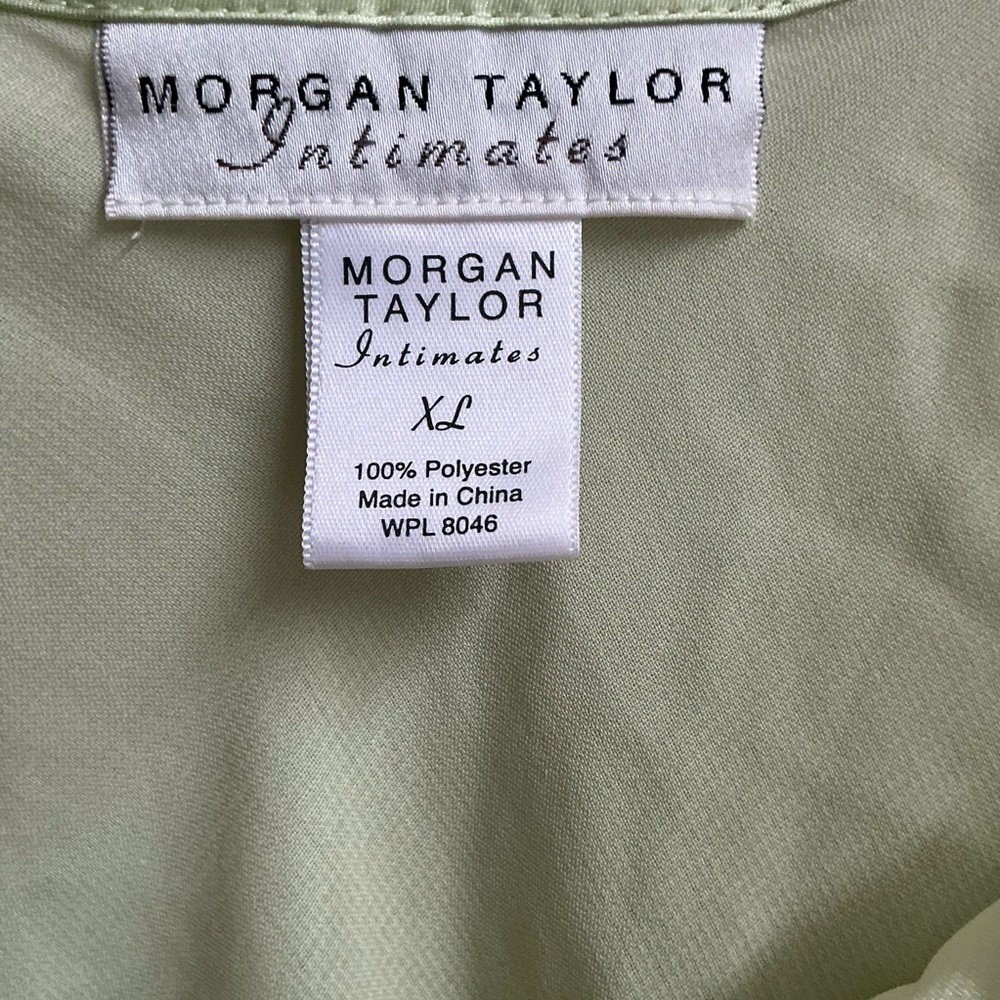 Morgan Taylor Intimates Green Embroidered Slip Dress Nightgown Lingerie XL - Picture 4 of 4